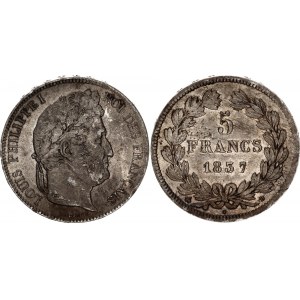 France 5 Francs 1837 B