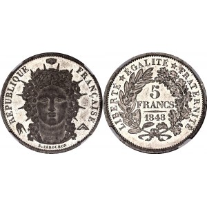 France 5 Francs 1848 ESSAI NGC MS 64