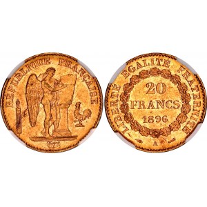 France 20 Francs 1896 A NGC MS 64