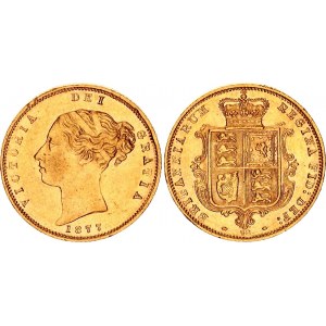 Great Britain 1/2 Sovereign 1877 with die number 78