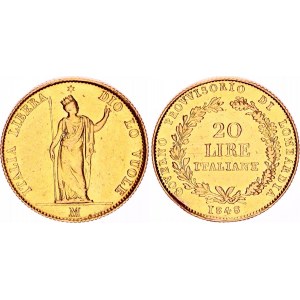 Italian States Lombardy-Venetia 20 Lire 1848 M