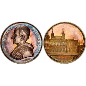 Italian States Papal States Silver Medal Leo XIII 1884 MDCCCLXXXI Anno VII