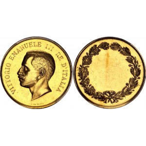Italy Gold Medal of Merit 1900 - 1946 (ND) Specimen PCGS SP 58