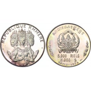 Cambodia 5000 Riels 1974