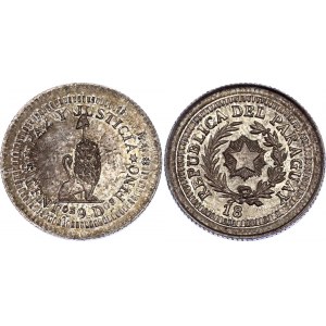 Paraguay 5 Cents Pattern Struck over Argentina 10 Centavos 1883 (ND)