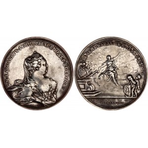 Russia Commemorative Silver Medal Death of Elizabeth I 1761 R2