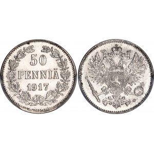 Russia - Finland 50 Pennia 1917 S PCGS MS 67