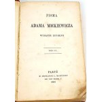 MICKIEWICZ- DZIADY Paris 1860, Erste vollständige Ausgabe!