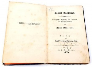MICKIEWICZ- KONRAD WALLENROD [wyd.1 w j. niem.] Leipzig 1834