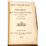 ŚWIĘTY STANISŁAW KOSTKA- KSIĄŻKA DO NABOŻEŃSTWA wyd.1891 skóra