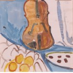 Andrzej Wróblewski (1927 Vilnius - 1957 Tatra Mountains), (Still life with violin), (Sorrowful Christ) - double-sided work, undated