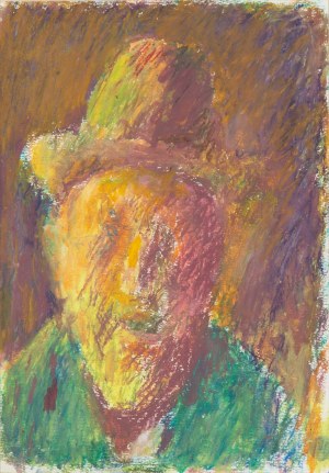 Jerzy Panek (1918 Tarnów - 2001 Kraków), Portret mężczyzny w kapeluszu