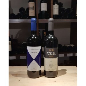 Gaja Ca'Marcanda Promis, Toskania 0,75L 14%, rocznik 2017; Azelia Luigi Scavino, Barolo 0,75L 14,5%, rocznik 2016