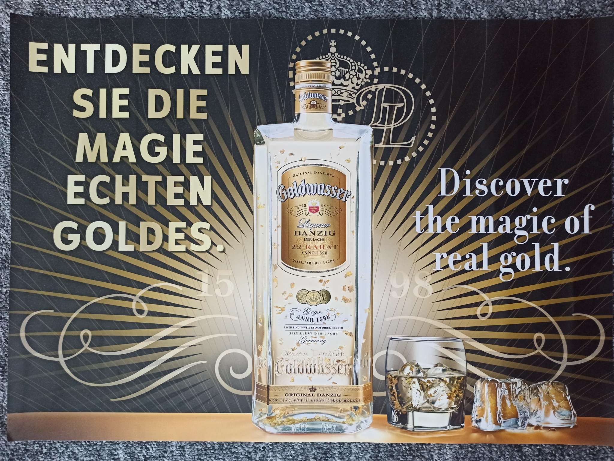 Original Danziger Goldwasser advertising poster - Online auction ...