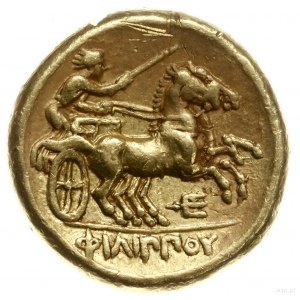 stater ok. 340-328, Amphipolis; Aw: Głowa Apollina w pr...