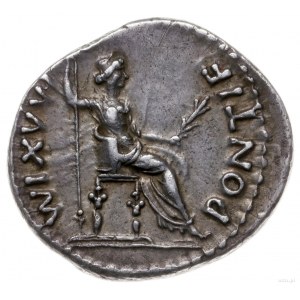 denar 36-37, Lugdunum; Aw: Głowa cesarza w wieńcu lauro...