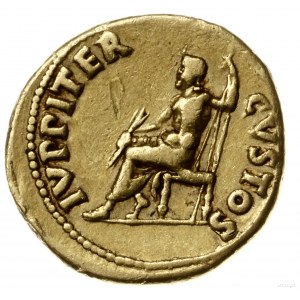 aureus 64-65, Rzym; Aw: Popiersie cesarza w wieńcu laur...
