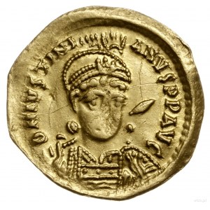 solidus 522-527, Konstantynopol; Aw: Popiersie cesarza ...