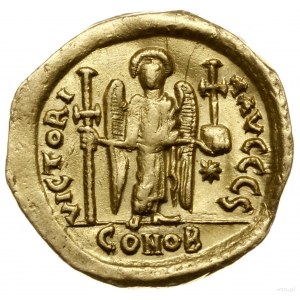 solidus 522-527, Konstantynopol; Aw: Popiersie cesarza ...