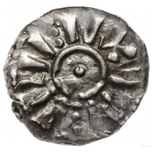 denar ok. 1002-1015; Kulka w obwódce / Krzyż z kulkami ...