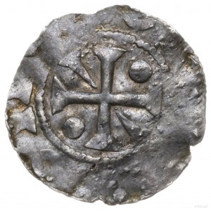 denar hrabiów flandryjskich, 1. ćwierć XI w., Aw: Popie...