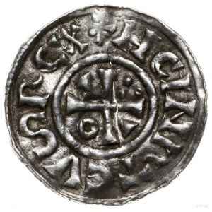 denar 1002-1009, mincerz Haisti; Krzyż z kółkiem, dwoma...