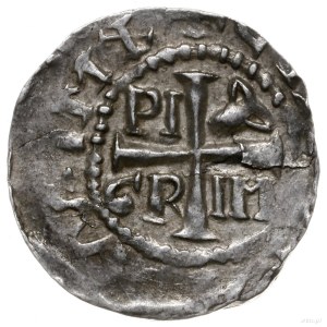 denar 1024-1036; Aw: Krzyż, w kątach PI-&-GR-IM, wokoło...
