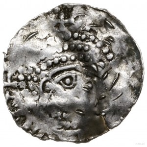 denar 996-1018; Popiersie w prawo, przed nim krzyżyk, [...