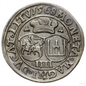 czworak 1568, Wilno; końcówki napisów L/LITV, tarcze he...