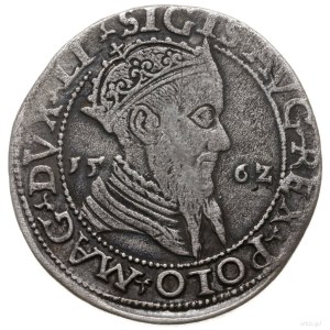 trojak 1562, Wilno; moneta dużej średnicy z popiersiem ...