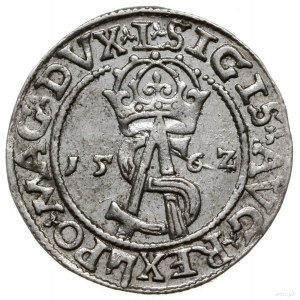 trojak 1562, Wilno; moneta mniejszej średnicy z monogra...