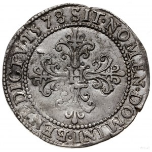 1/2 franka 1578 G, Poitiers; odmiana z datą w otoku; Du...