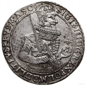 talar 1631, Bydgoszcz; Aw: Wąska półpostać króla w praw...