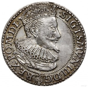 szóstak 1596, Malbork; małe, nietypowe popiersie z dług...