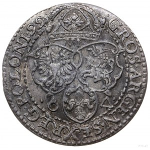 szóstak, 1599, Malbork; małe popiersie króla; Kop. 1245...