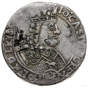ort 1656, Lwów; wariant z lwem w kartuszu pod dużym pop...
