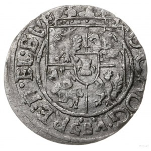 półtorak 1661, Lwów; Aw: Tarcza herbowa, u dołu litery ...