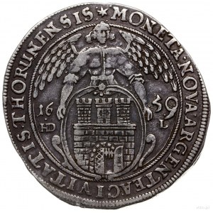 talar 1659, Toruń; Aw: Popiersie króla w prawo i napis ...