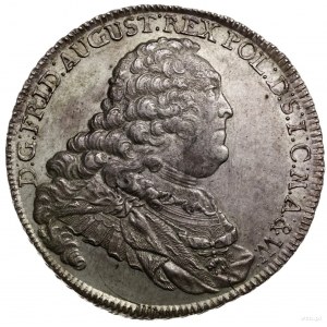 talar 1757, Drezno; Aw: Popiersie króla w długiej peruc...