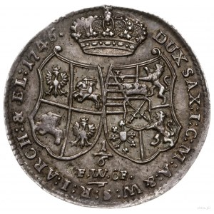 1/6 talara 1746 FWôF, Drezno; Kahnt 560, Merseb. 1757; ...