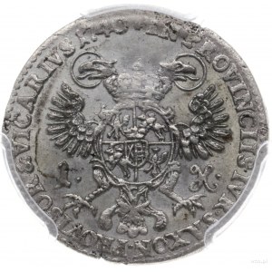 grosz wikariacki 1740, Drezno; Kahnt 633, Kop. 11525 (R...