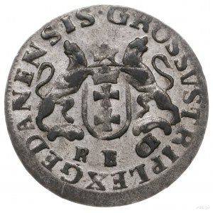 trojak 1763, Gdańsk; napis R E Œ pod herbem Gdańska; CN...