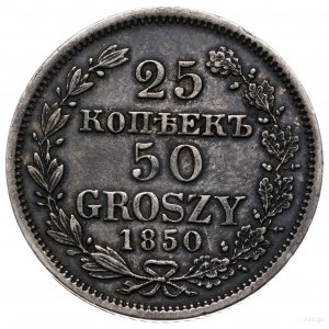 25 kopiejek = 50 groszy 1850 MW, Warszawa; Berezowski 2...