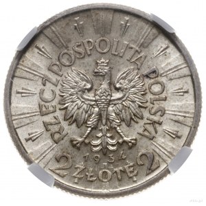 2 złote 1934, Warszawa; Józef Piłsudski; Parchimowicz 1...