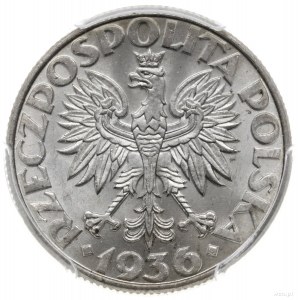 2 złote 1936, Warszawa; żaglowiec; Parchimowicz 112; pi...