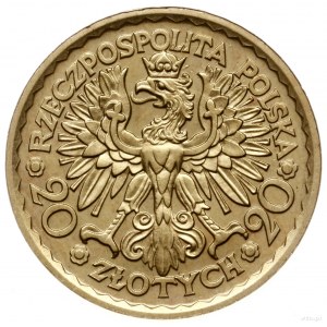 20 złotych 1925, Warszawa; 900. rocznica koronacji Bole...