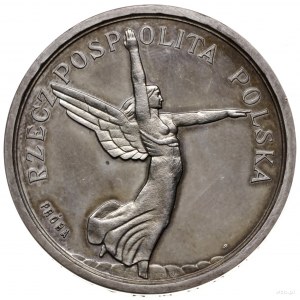 5 złotych 1927, Warszawa; Nike, na rewersie wypukły nap...