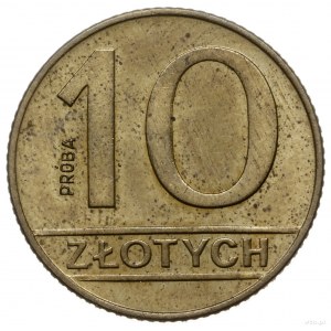 10 złotych 1989, Warszawa; nominał 10, na rewersie wypu...