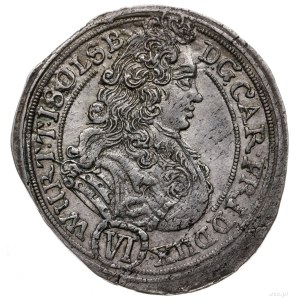 6 krajcarów 1714 C-V-L, Oleśnica; litery C-V-L (Christi...