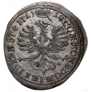 6 krajcarów 1714 C-V-L, Oleśnica; litery C-V-L (Christi...